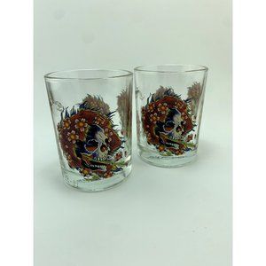 Ed Hardy Tattoo Design Cocktail Glasses.